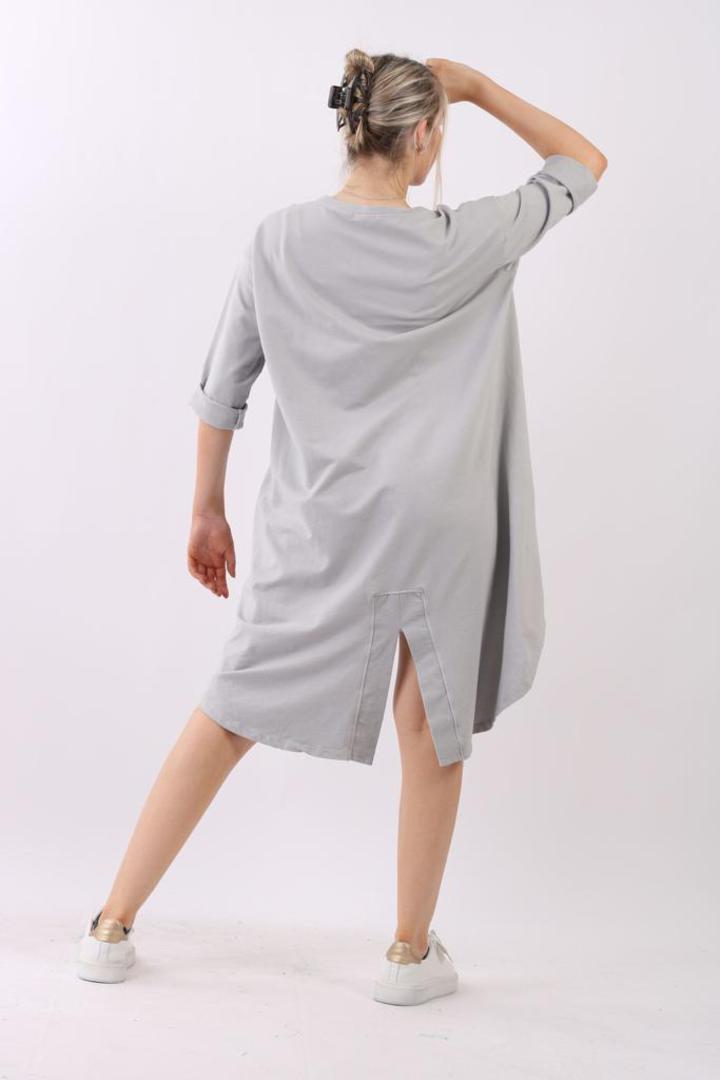 Nina Long Back Top / Dress Light Grey image 3